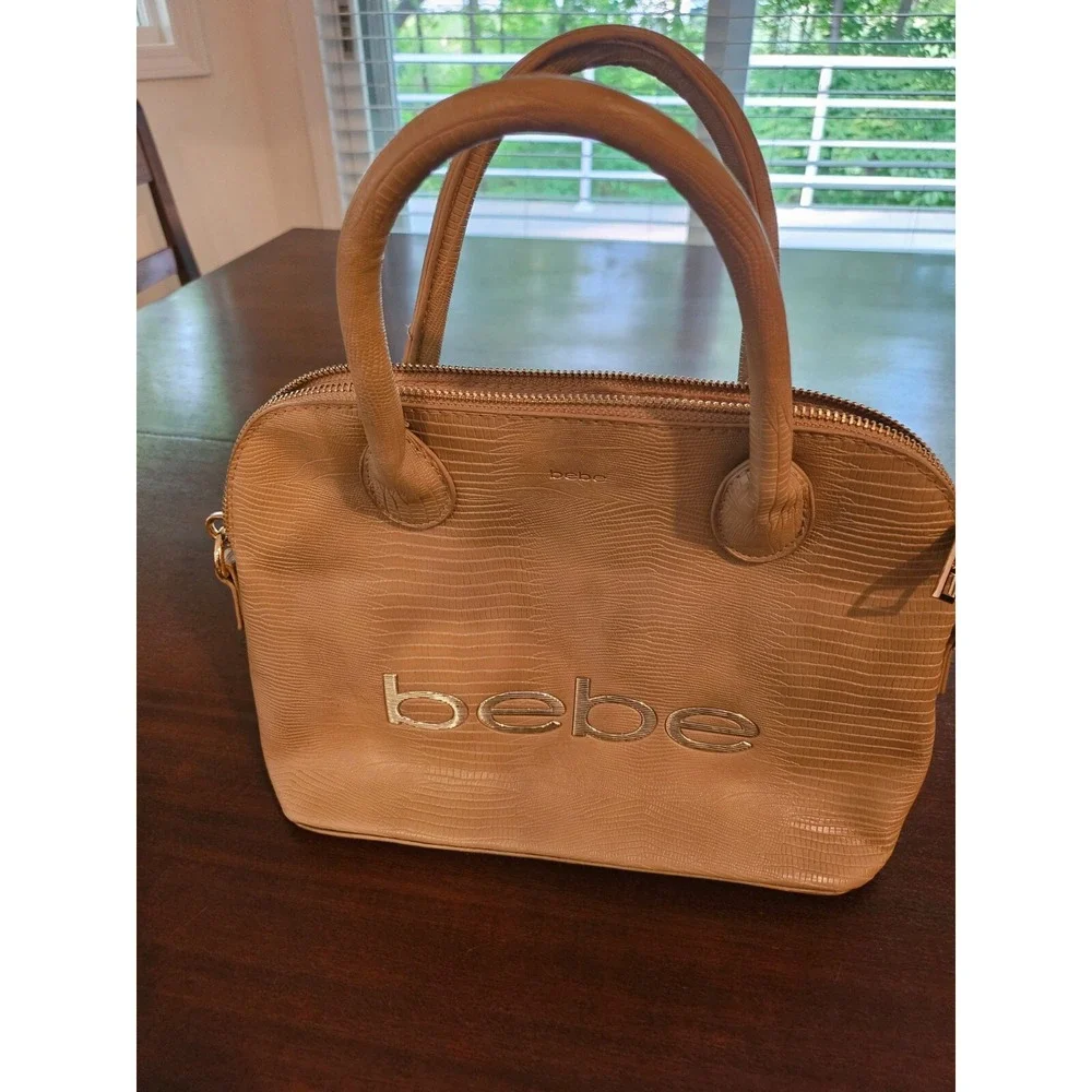 Bebe‎ Tan Faux Crocodile Bag Adjustable Strap or Handbag